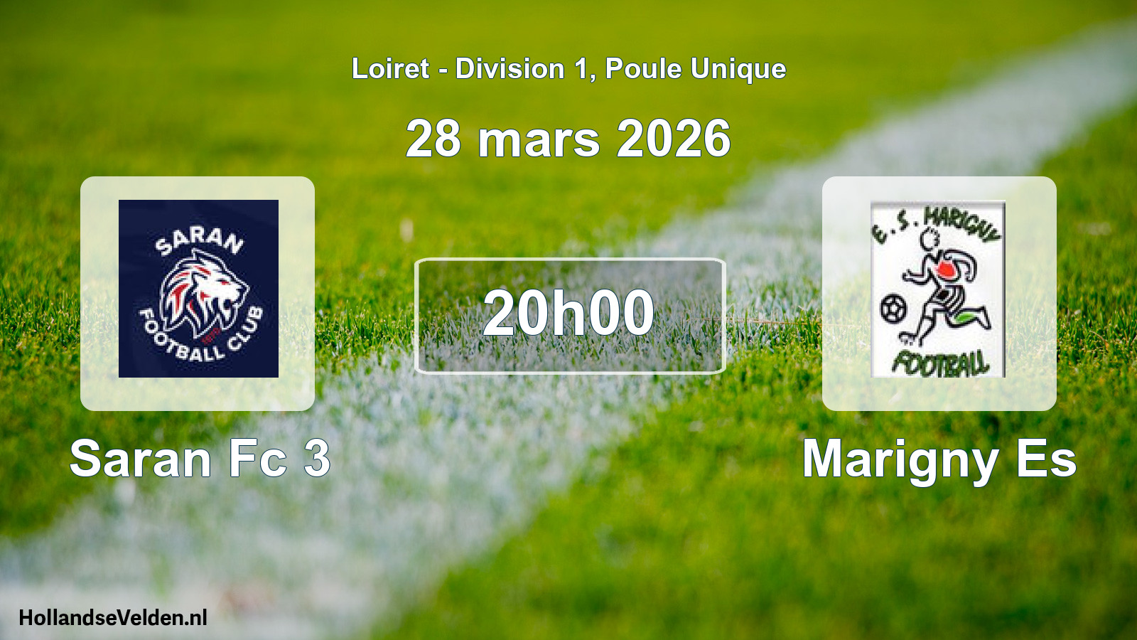 Geplande wedstrijd: Saran Fc 3 - Marigny Es (28 maart 2026)