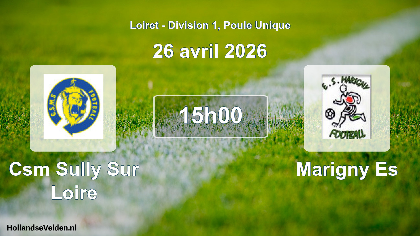 Geplande wedstrijd: Csm Sully Sur Loire - Marigny Es (26 avril 2026)