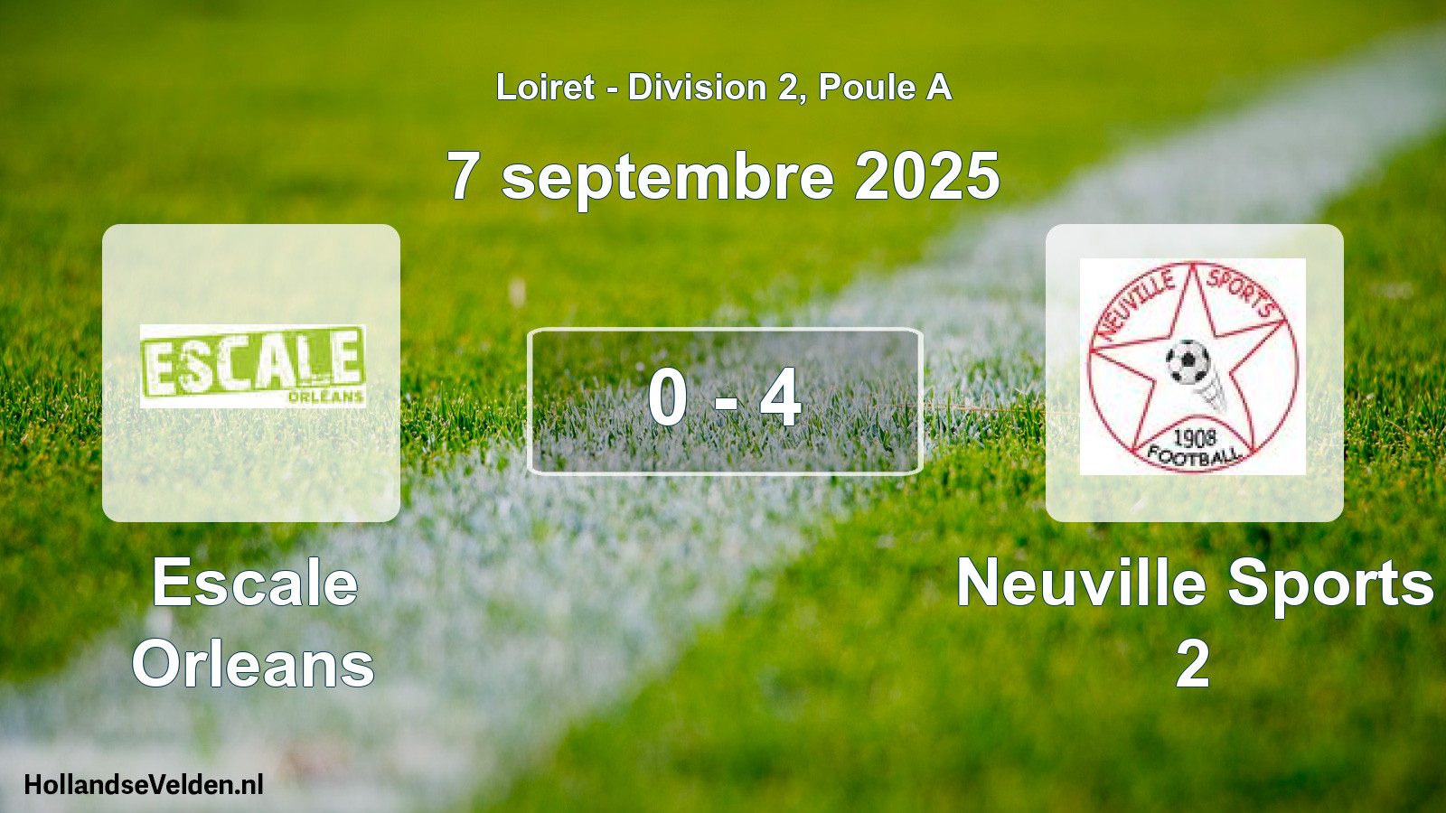 Gespeelde wedstrijd: Escale Orleans - Neuville Sports 2 0 - 4 (7 septembre 2025)
