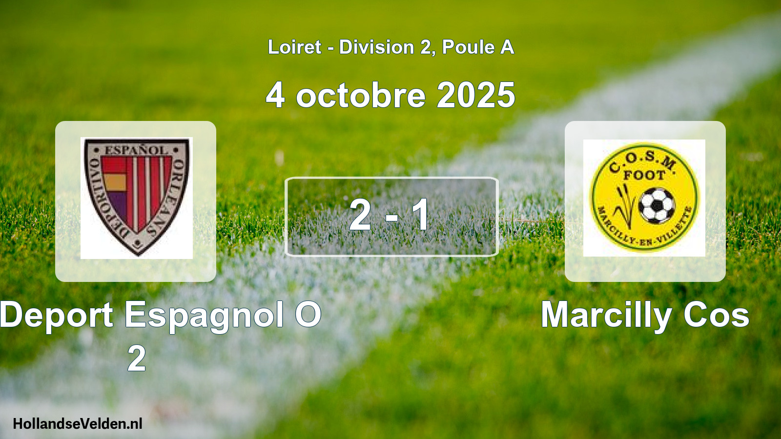 Total number of matches played: C. Deport Espagnol O 2 - Marcilly Cos 2 - 1 (4 October 2025)