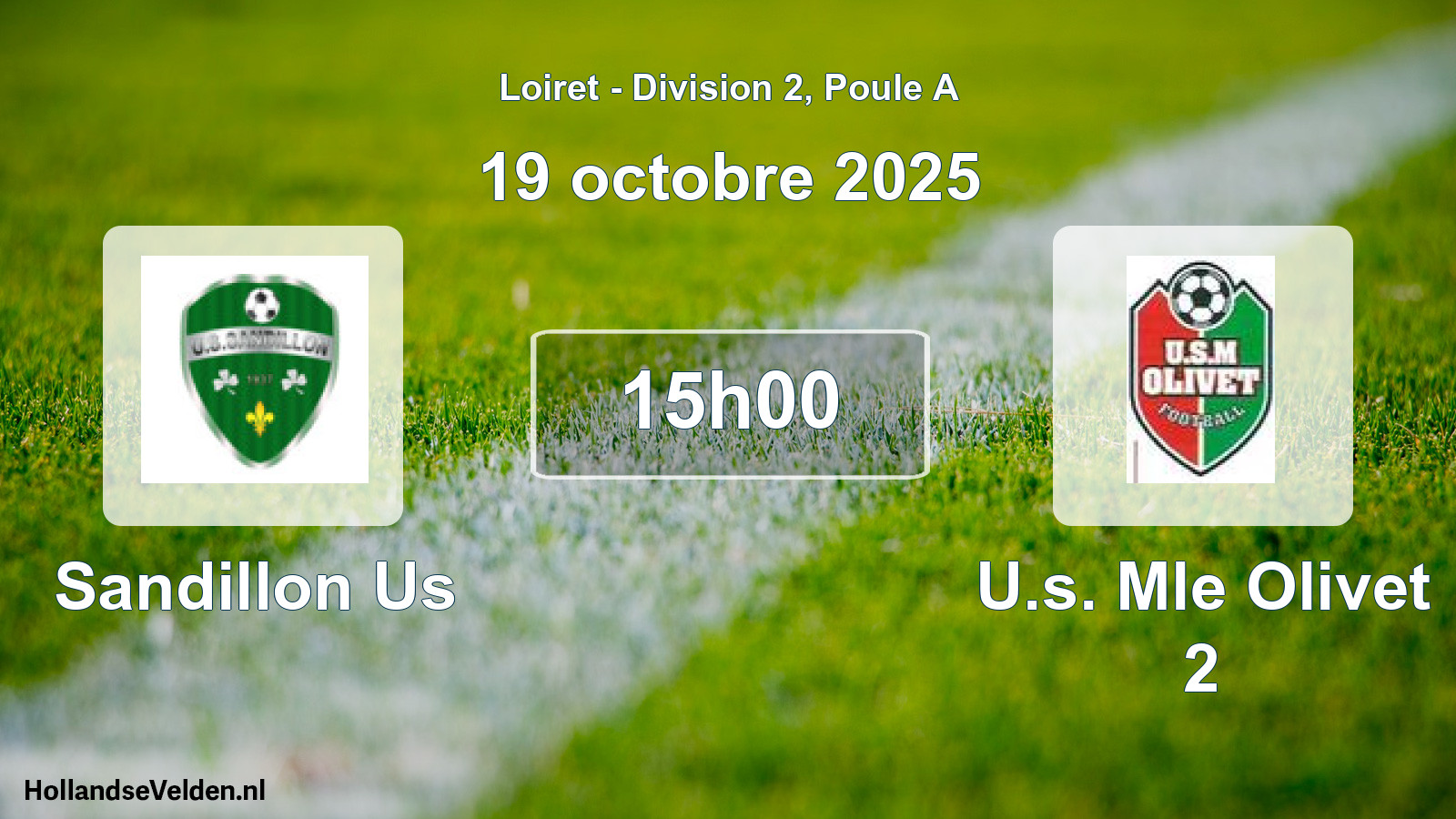 Scheduled Match: Sandillon Us - U.s. Mle Olivet 2 (19 October 2025)