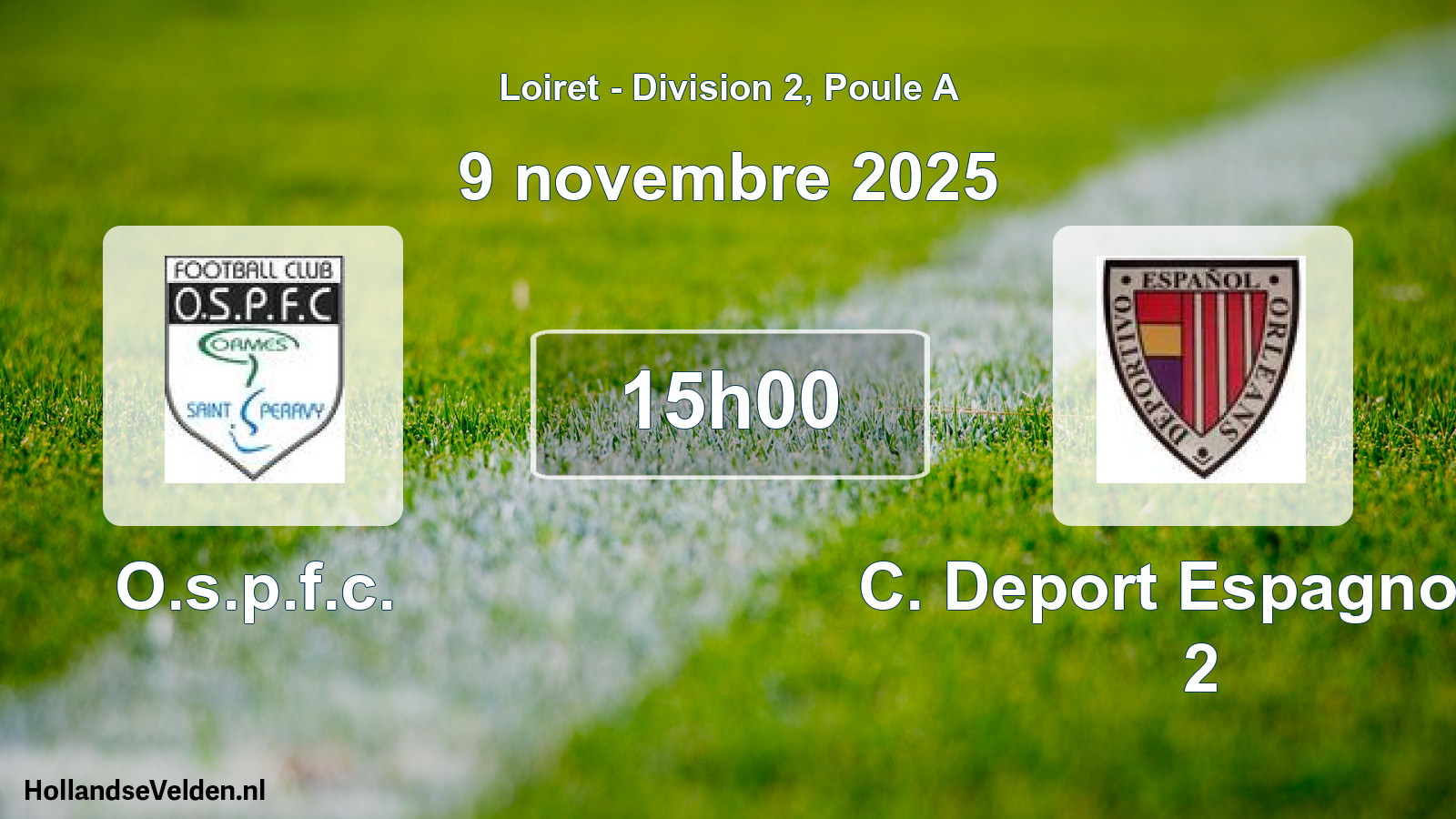 Geplande wedstrijd: O.s.p.f.c. - C. Deport Espagnol O 2 (9 novembre 2025)