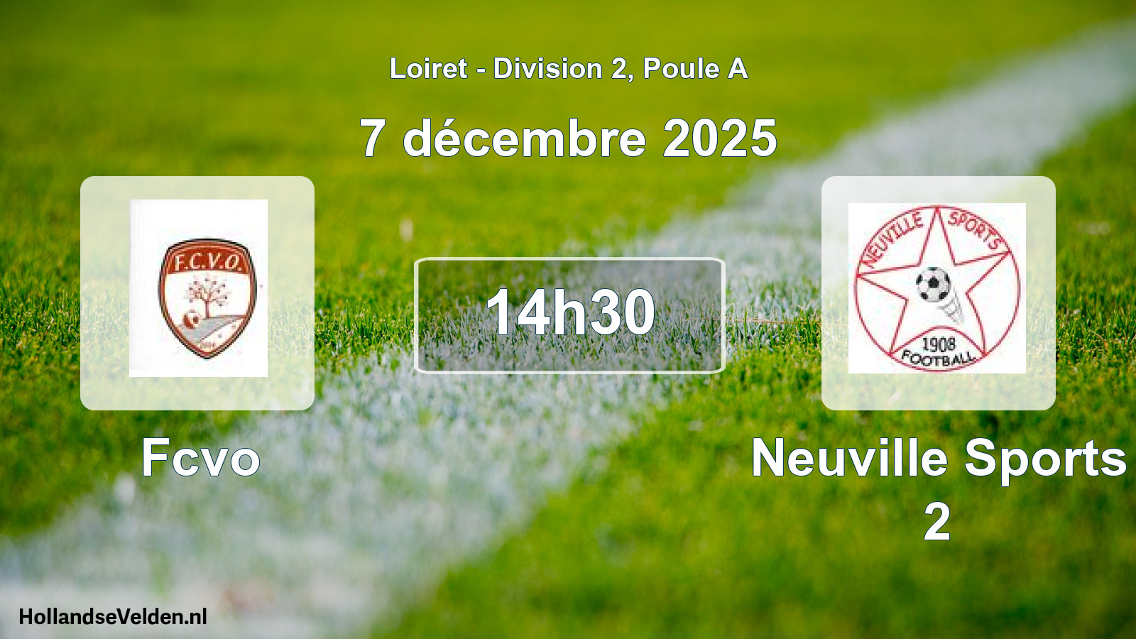 Geplande wedstrijd: Fcvo - Neuville Sports 2 (7 décembre 2025)