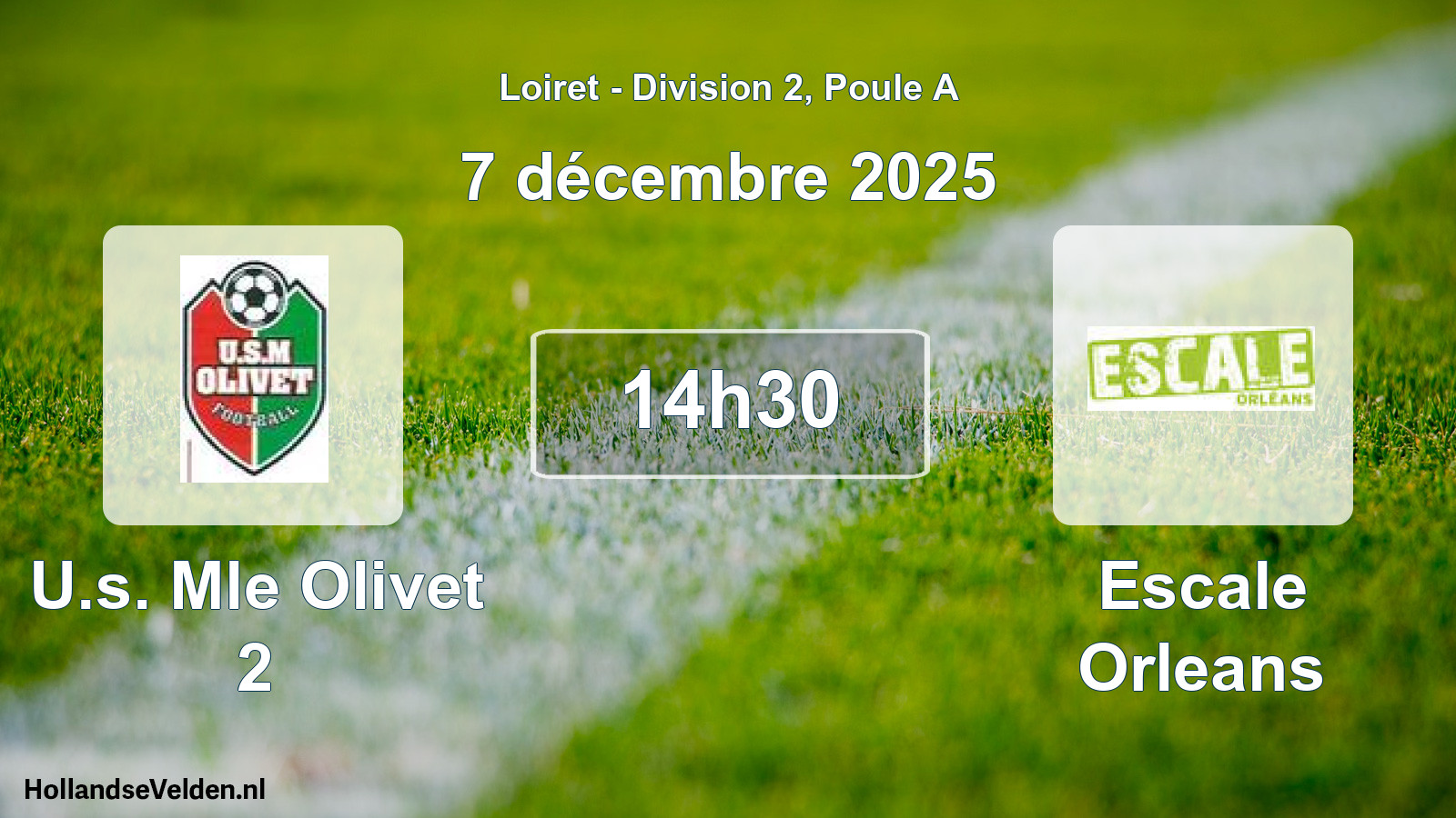 Scheduled Match: U.s. Mle Olivet 2 - Escale Orleans (7 December 2025)