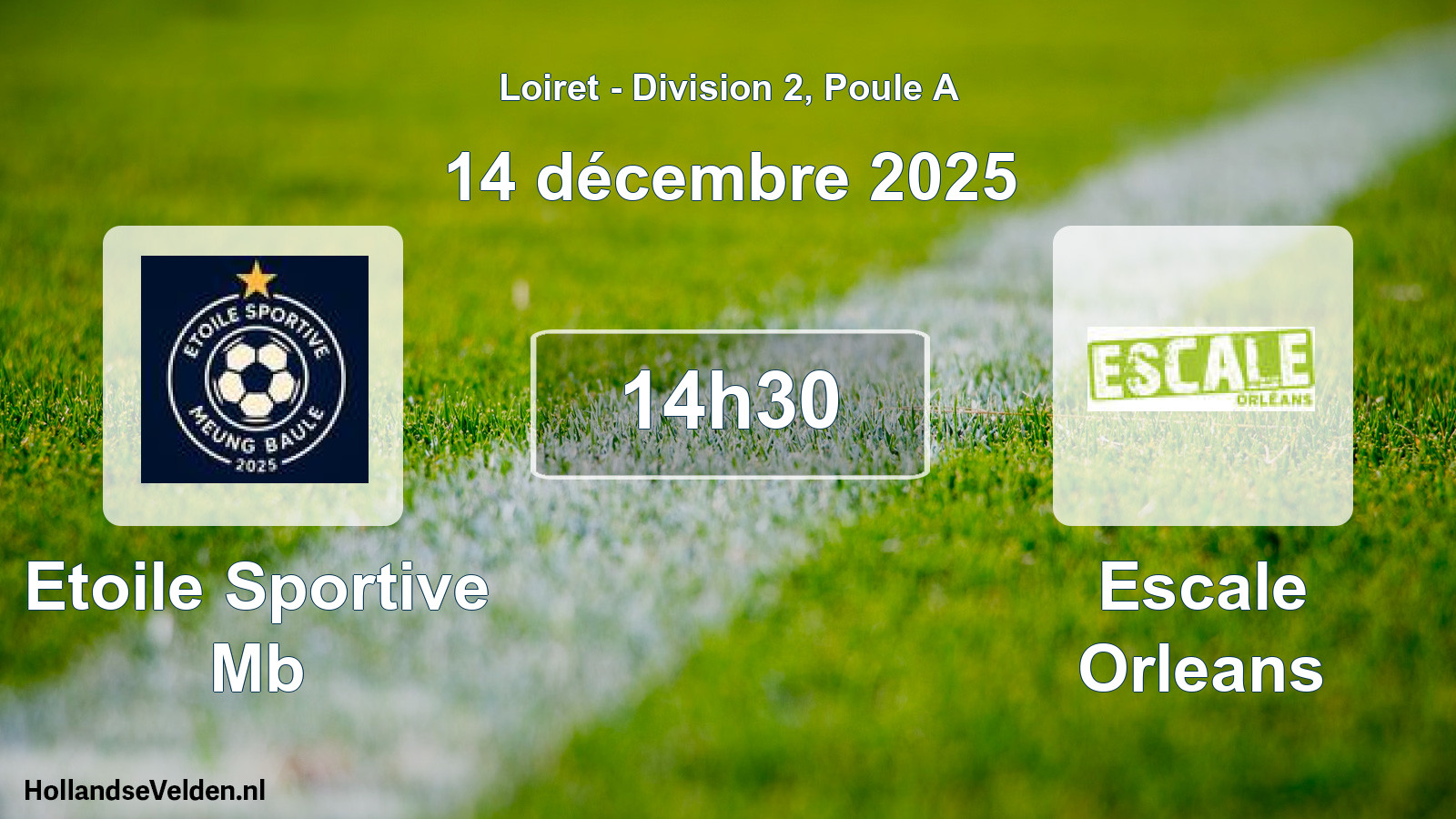 Geplande wedstrijd: Etoile Sportive Mb - Escale Orleans (14 december 2025)