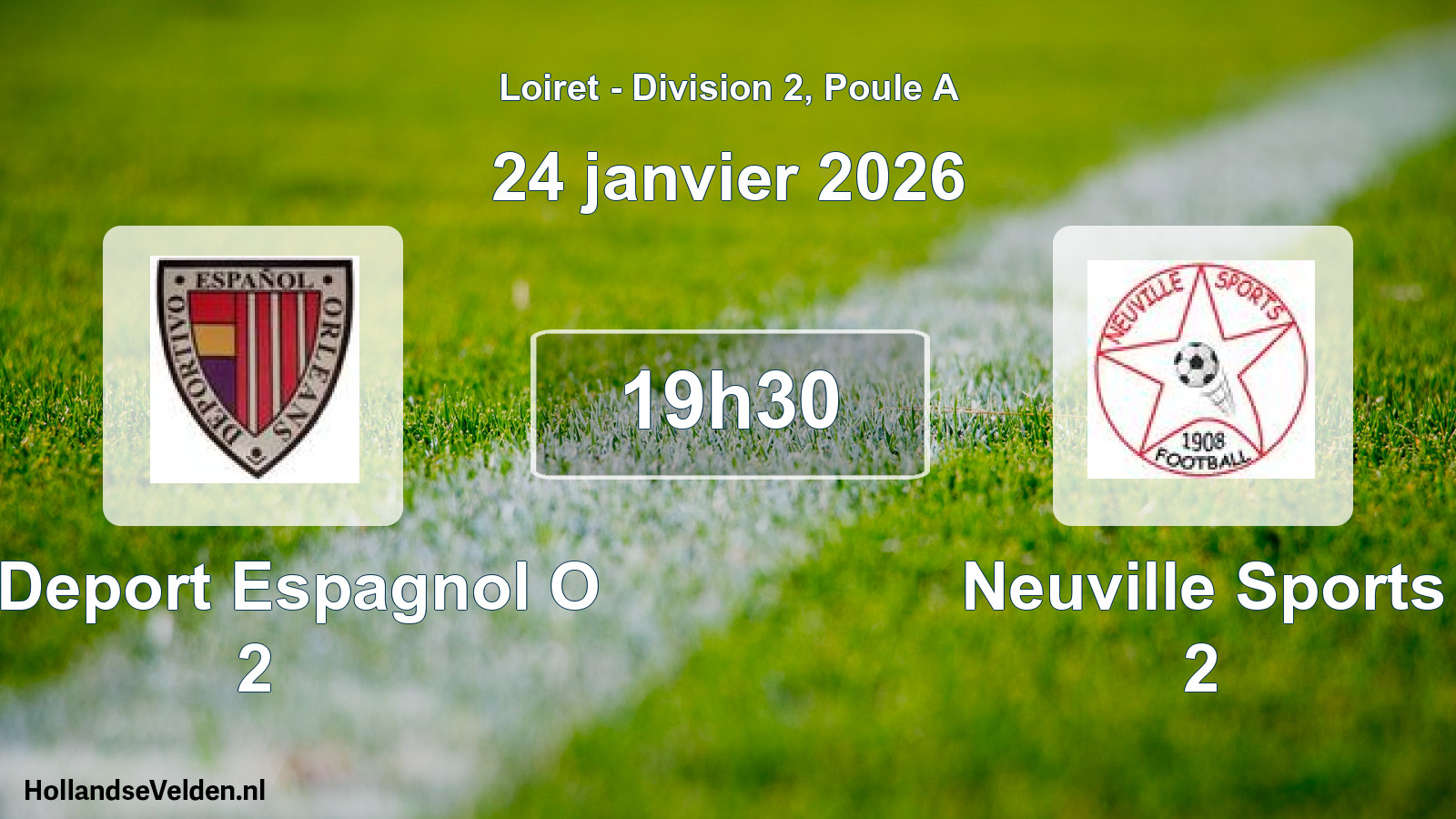 Scheduled Match: C. Deport Espagnol O 2 - Neuville Sports 2 (24 January 2026)