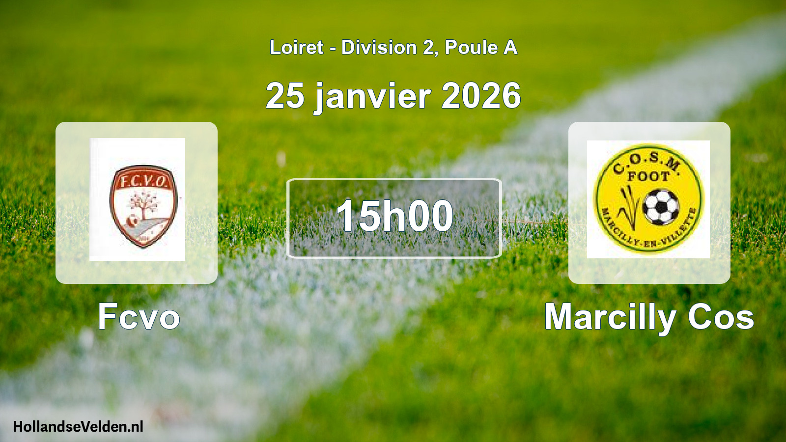 Geplande wedstrijd: Fcvo - Marcilly Cos (25 januari 2026)