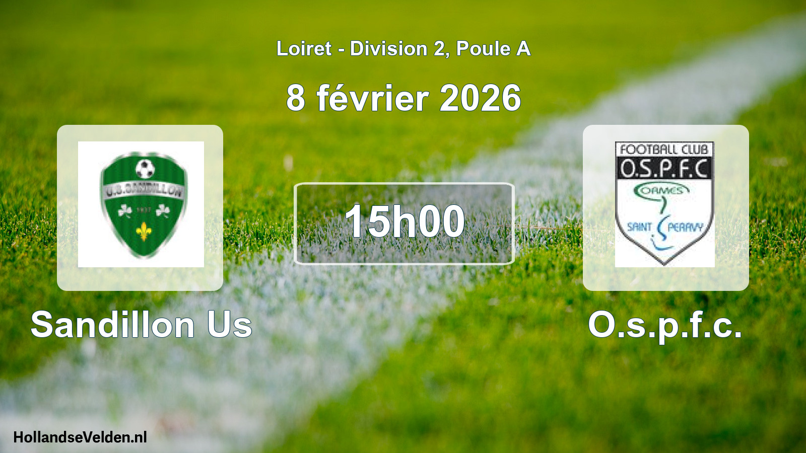 Scheduled Match: Sandillon Us - O.s.p.f.c. (8 February 2026)