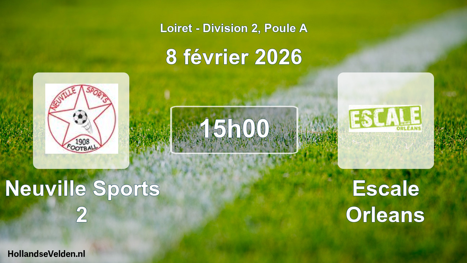 Geplande wedstrijd: Neuville Sports 2 - Escale Orleans (8 février 2026)