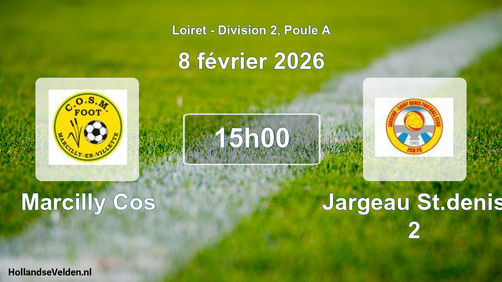 Geplande wedstrijd: Marcilly Cos - Jargeau St.denis 2 (8 februari 2026)