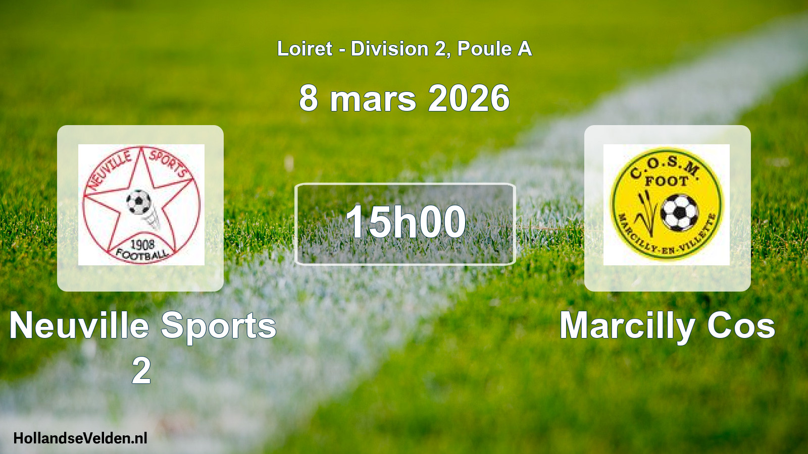 Geplande wedstrijd: Neuville Sports 2 - Marcilly Cos (8 mars 2026)