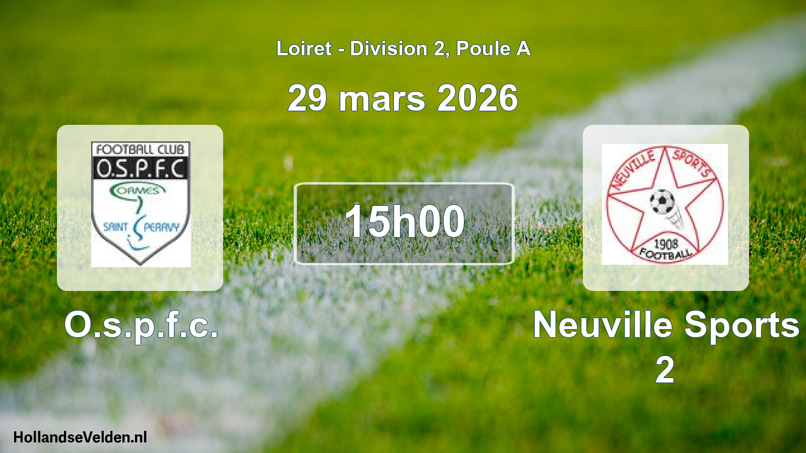 Geplande wedstrijd: O.s.p.f.c. - Neuville Sports 2 (29 maart 2026)