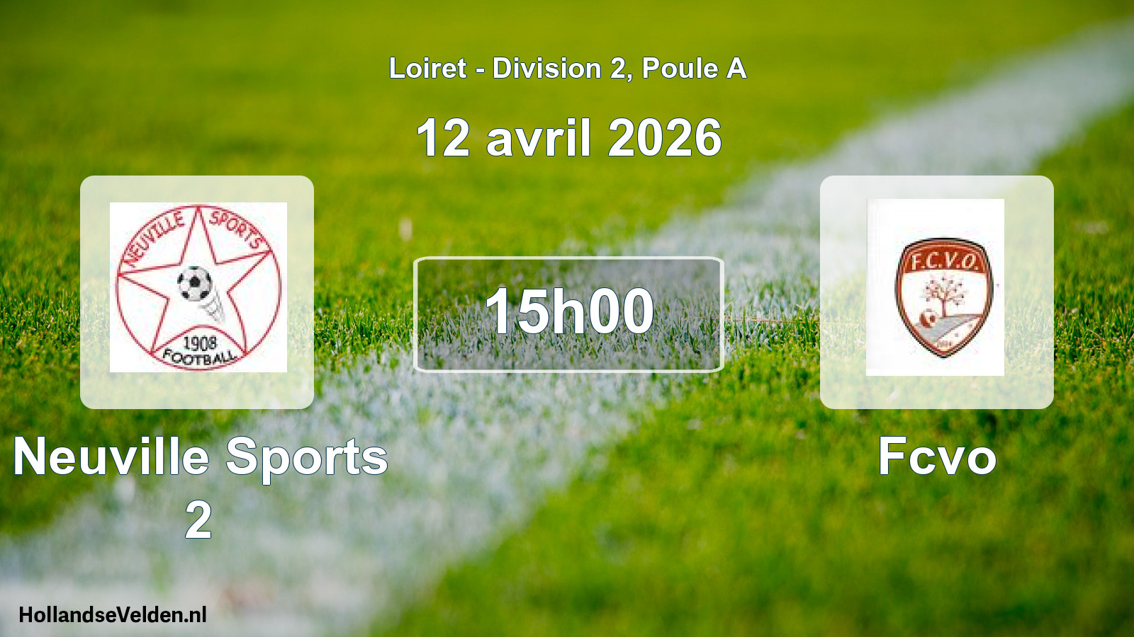Geplande wedstrijd: Neuville Sports 2 - Fcvo (12 avril 2026)