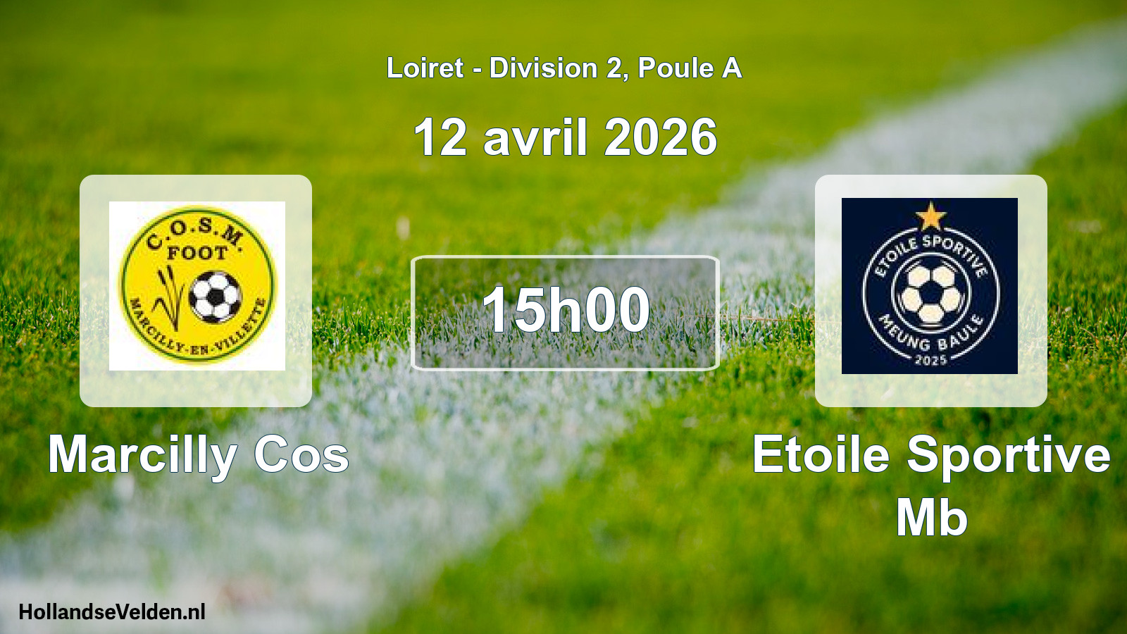 Geplande wedstrijd: Marcilly Cos - Etoile Sportive Mb (12 april 2026)