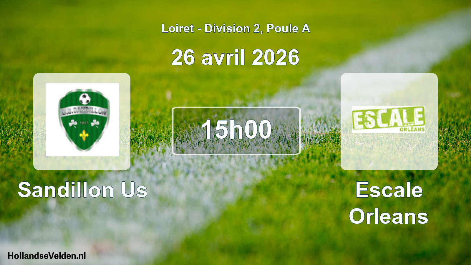 Scheduled Match: Sandillon Us - Escale Orleans (26 April 2026)