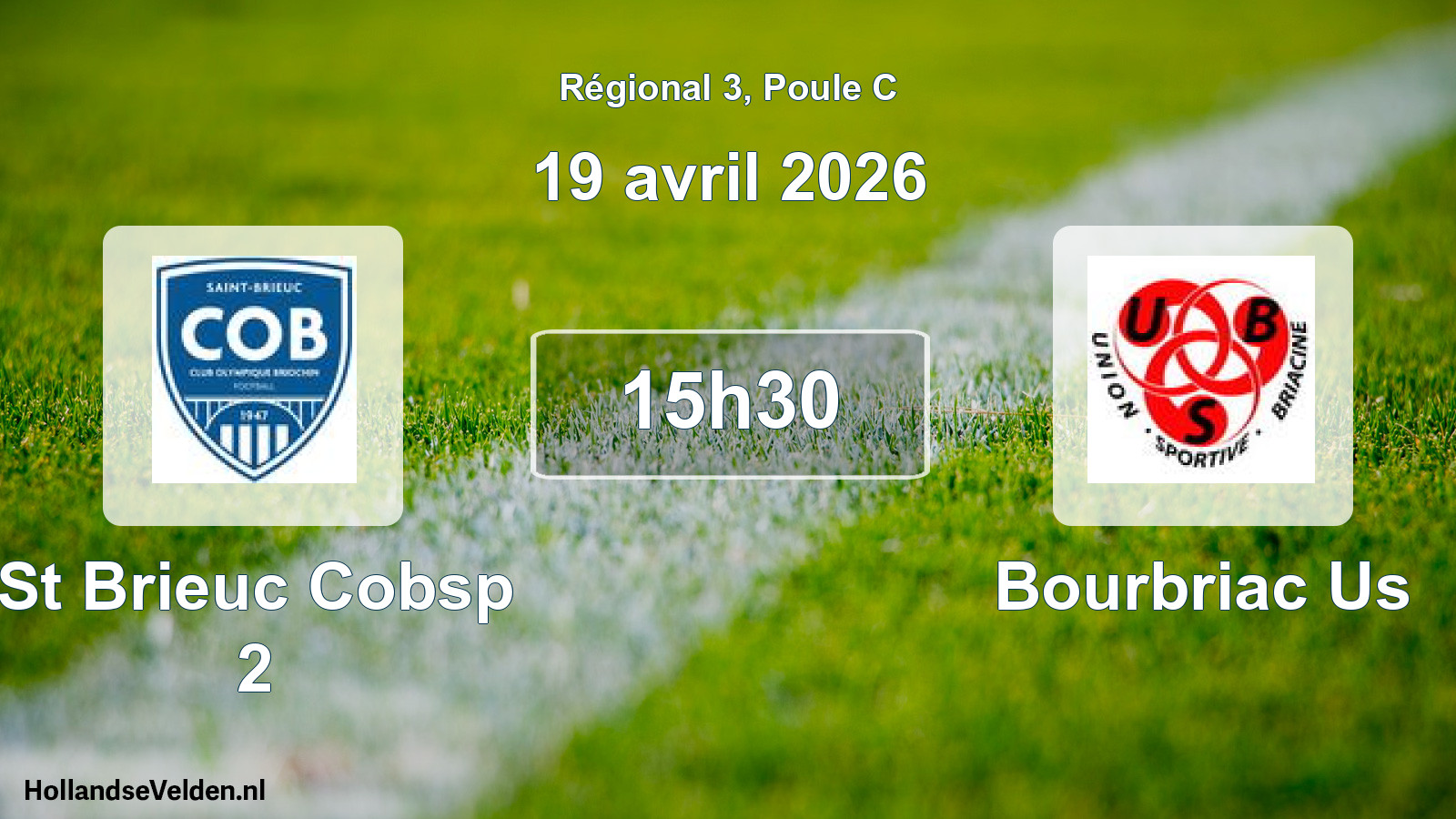 Scheduled Match: St Brieuc Cobsp 2 - Bourbriac Us (19 April 2026)