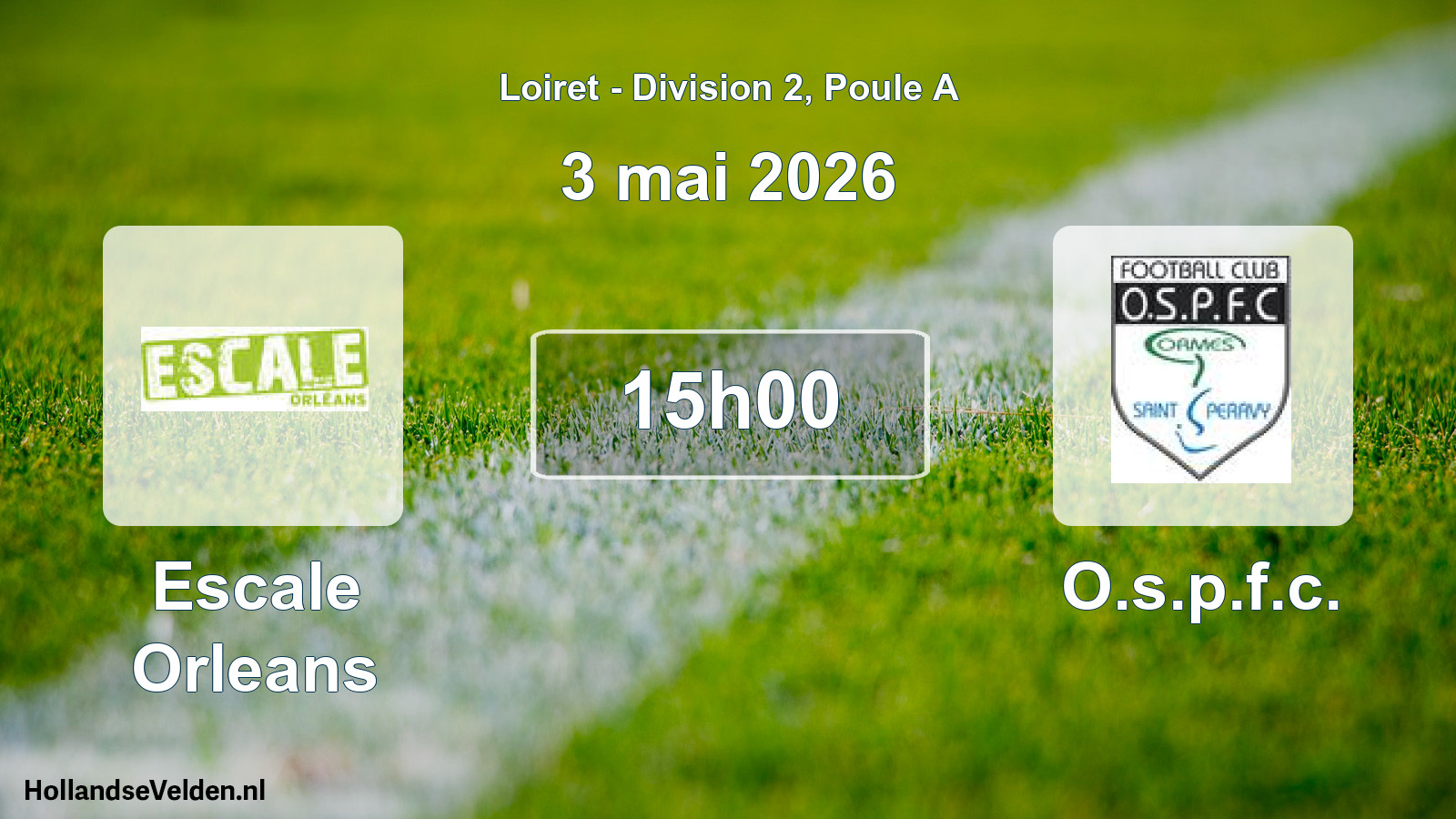 Geplande wedstrijd: Escale Orleans - O.s.p.f.c. (3 mai 2026)