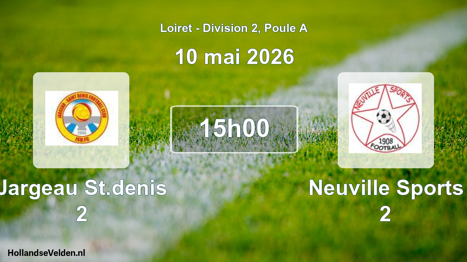 Geplande wedstrijd: Jargeau St.denis 2 - Neuville Sports 2 (10 mai 2026)