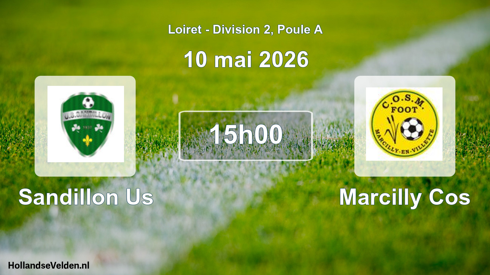 Geplande wedstrijd: Sandillon Us - Marcilly Cos (10 mei 2026)