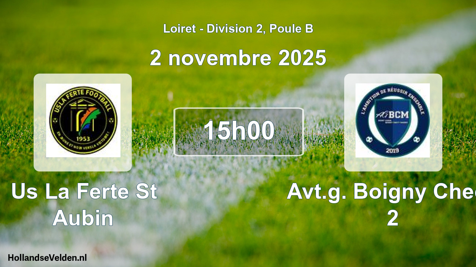 Geplande wedstrijd: Us La Ferte St Aubin - Avt.g. Boigny Checy 2 (2 november 2025)