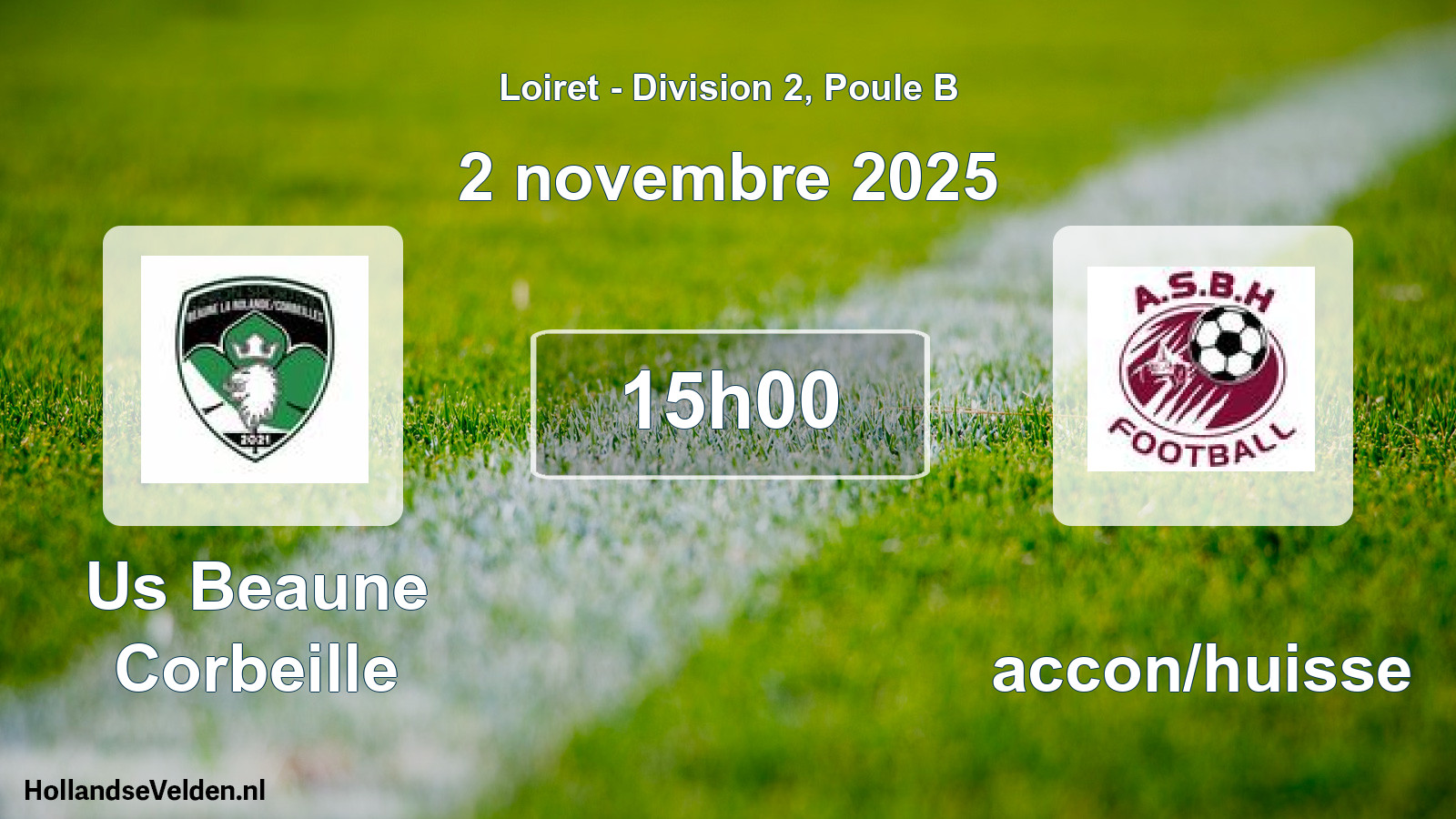 Geplande wedstrijd: Us Beaune Corbeille - Baccon/huisse (2 november 2025)