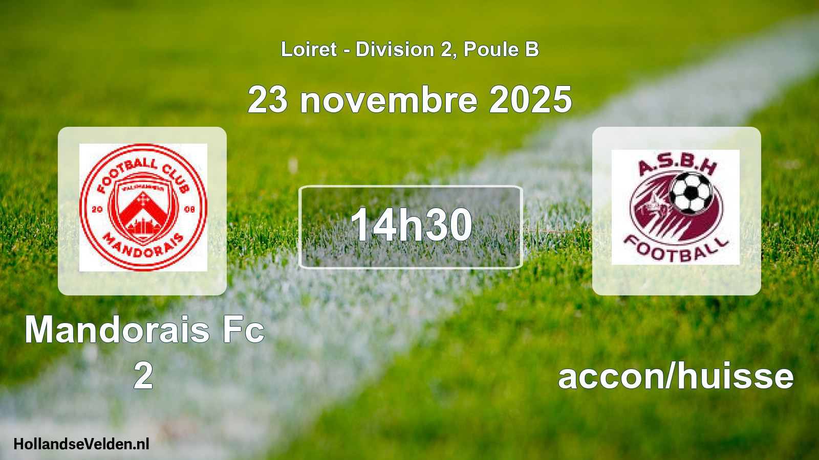 Scheduled Match: Mandorais Fc 2 - Baccon/huisse (23 November 2025)