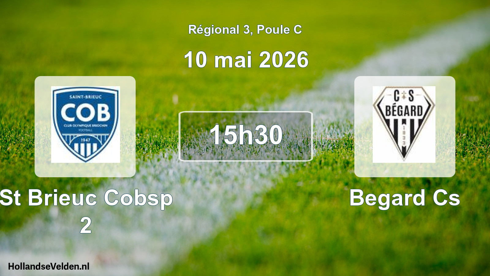 Geplande wedstrijd: St Brieuc Cobsp 2 - Begard Cs (10 mei 2026)