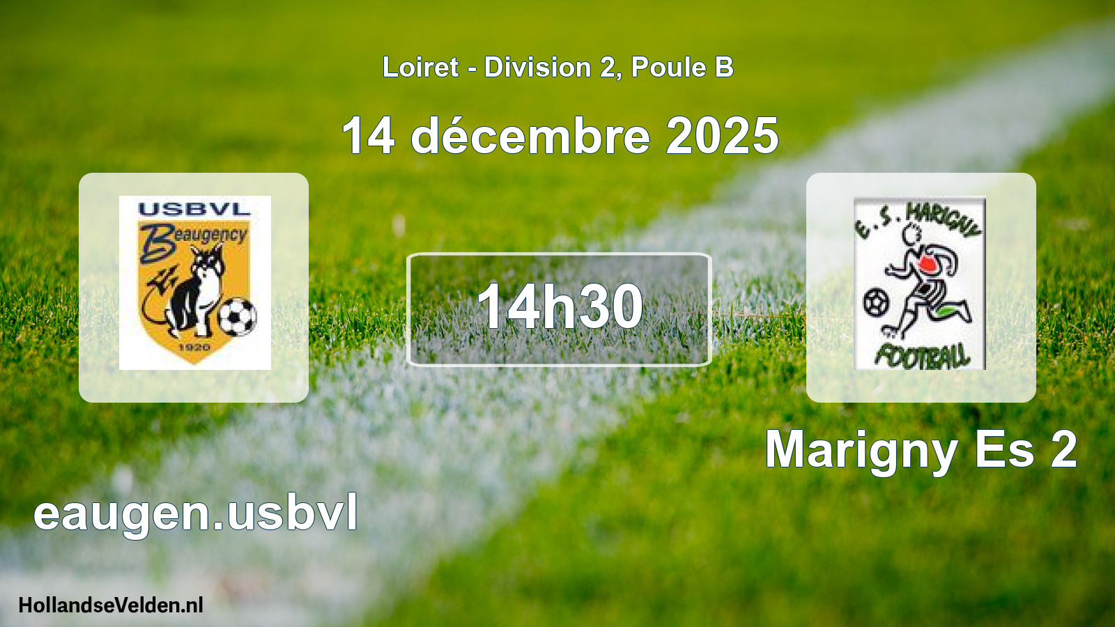 Scheduled Match: Beaugen.usbvl - Marigny Es 2 (14 December 2025)
