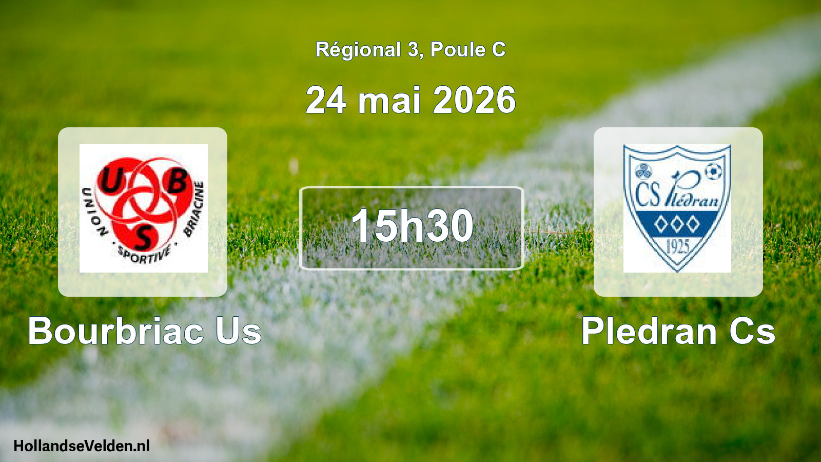 Geplande wedstrijd: Bourbriac Us - Pledran Cs (24 mai 2026)