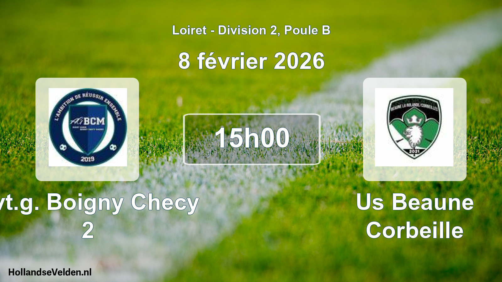 Scheduled Match: Avt.g. Boigny Checy 2 - Us Beaune Corbeille (8 February 2026)