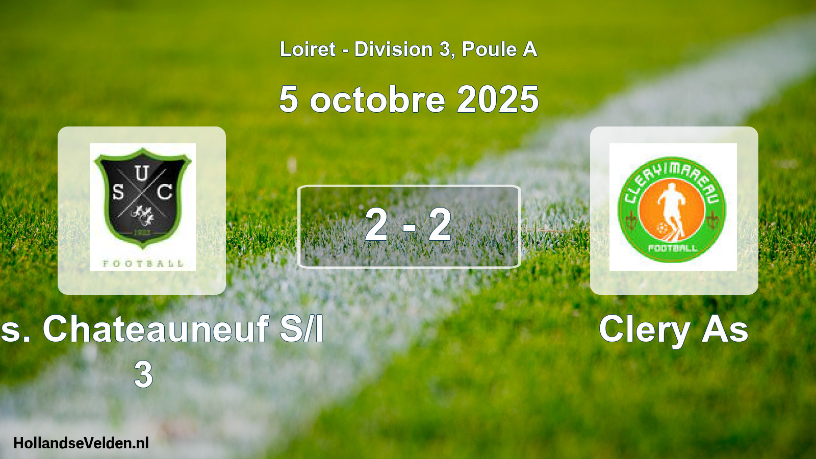 Total number of matches played: U.s. Chateauneuf S/l 3 - Clery As 2 - 2 (5 October 2025)