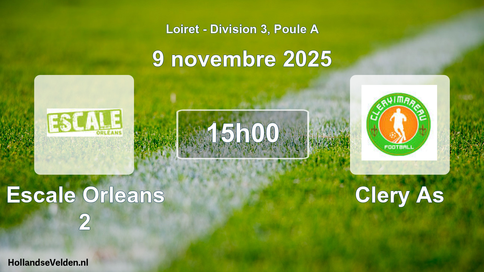 Geplande wedstrijd: Escale Orleans 2 - Clery As (9 novembre 2025)