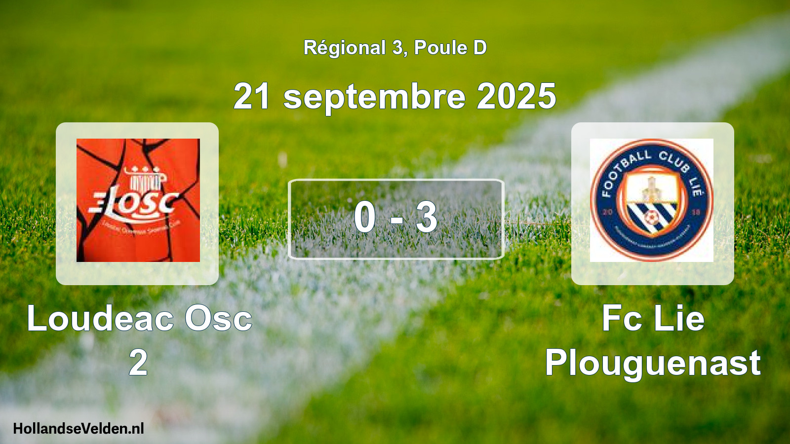 Total number of matches played: Loudeac Osc 2 - Fc Lie Plouguenast 0 - 3 (21 September 2025)