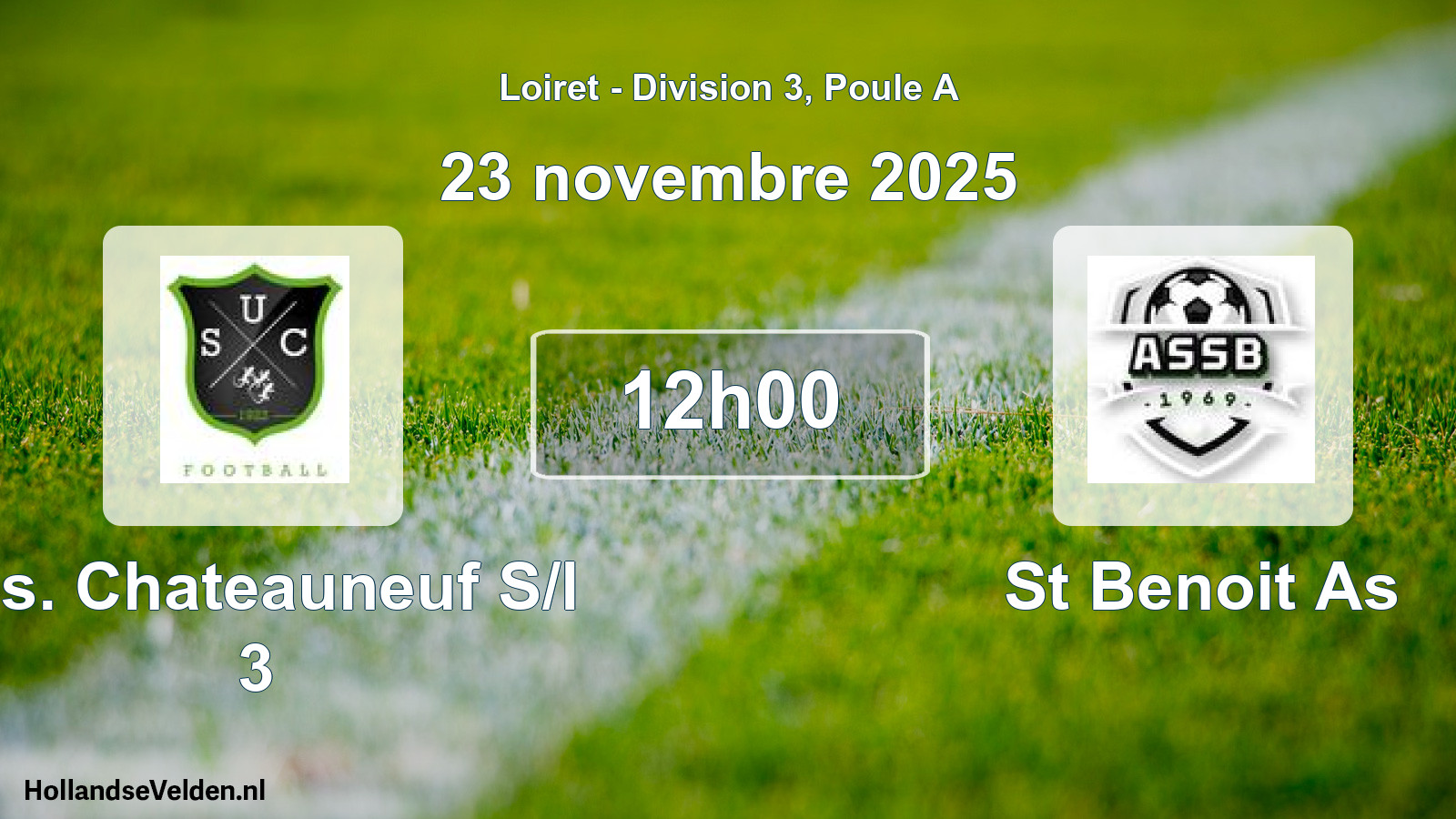 Scheduled Match: U.s. Chateauneuf S/l 3 - St Benoit As (23 November 2025)
