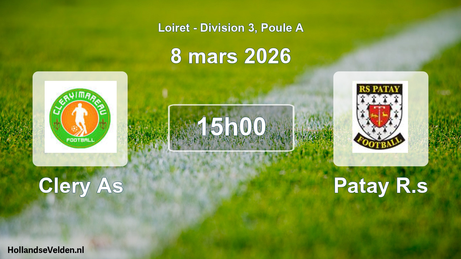 Geplande wedstrijd: Clery As - Patay R.s (8 mars 2026)