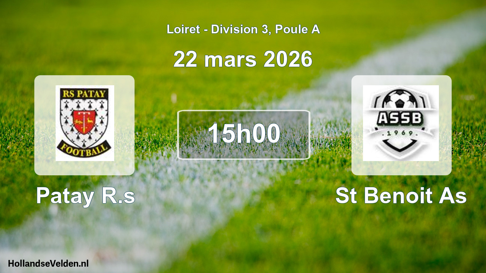 Geplande wedstrijd: Patay R.s - St Benoit As (22 mars 2026)