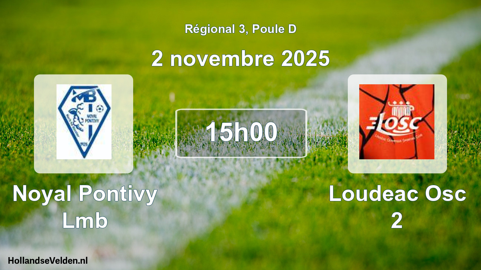 Geplande wedstrijd: Noyal Pontivy Lmb - Loudeac Osc 2 (2 november 2025)