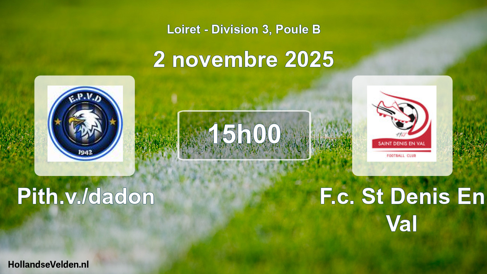 Geplande wedstrijd: Pith.v./dadon - F.c. St Denis En Val (2 novembre 2025)