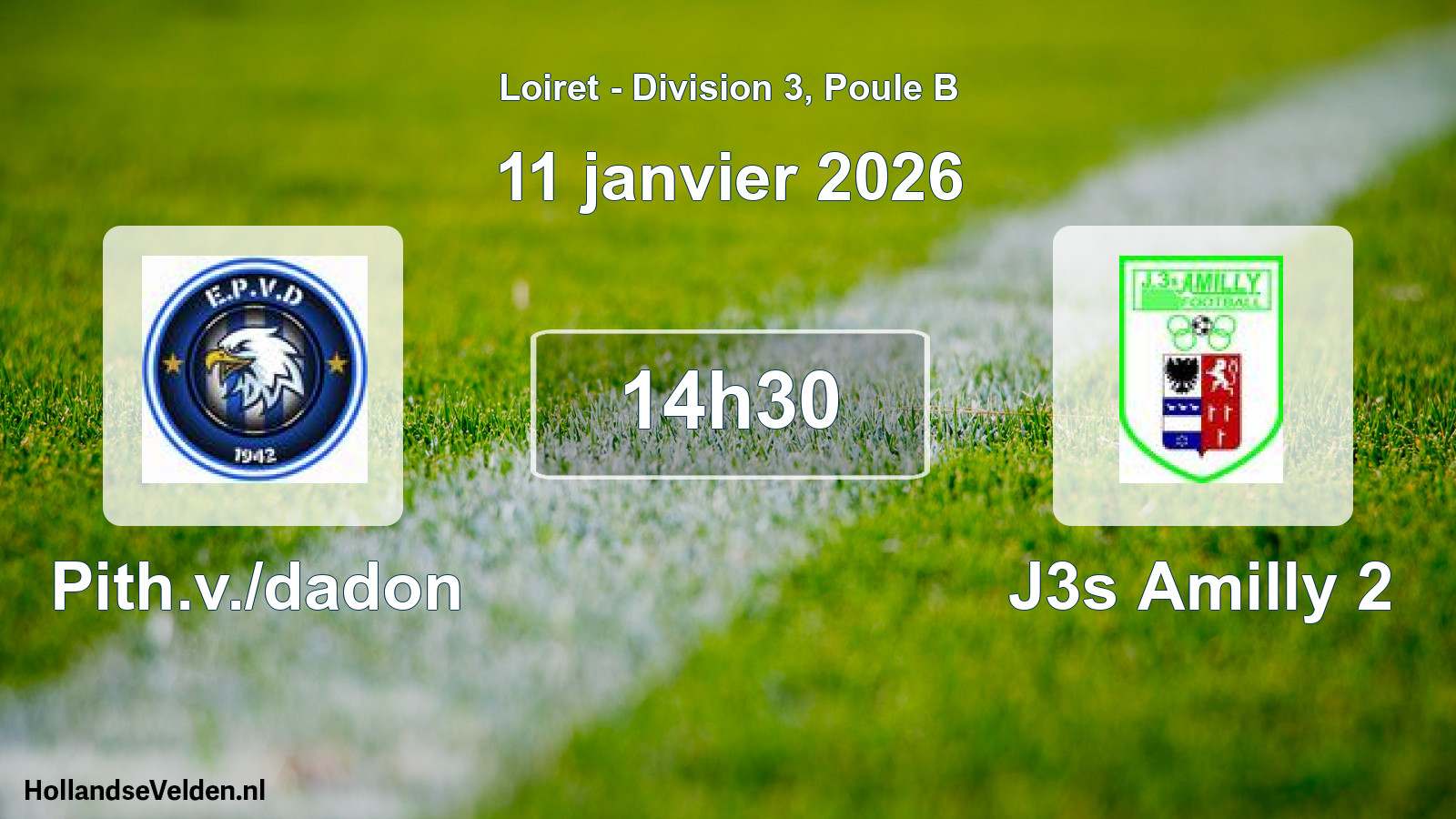 Geplande wedstrijd: Pith.v./dadon - J3s Amilly 2 (11 janvier 2026)