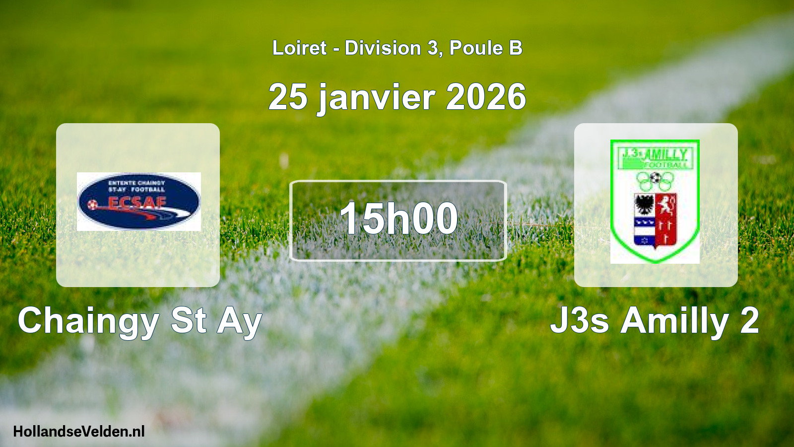 Geplande wedstrijd: Chaingy St Ay - J3s Amilly 2 (25 janvier 2026)