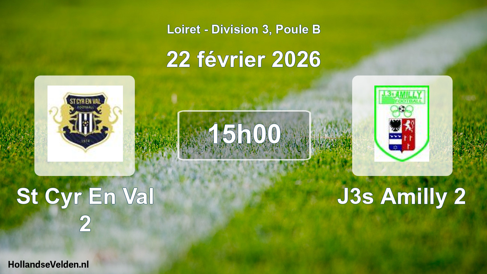 Geplande wedstrijd: St Cyr En Val 2 - J3s Amilly 2 (22 février 2026)
