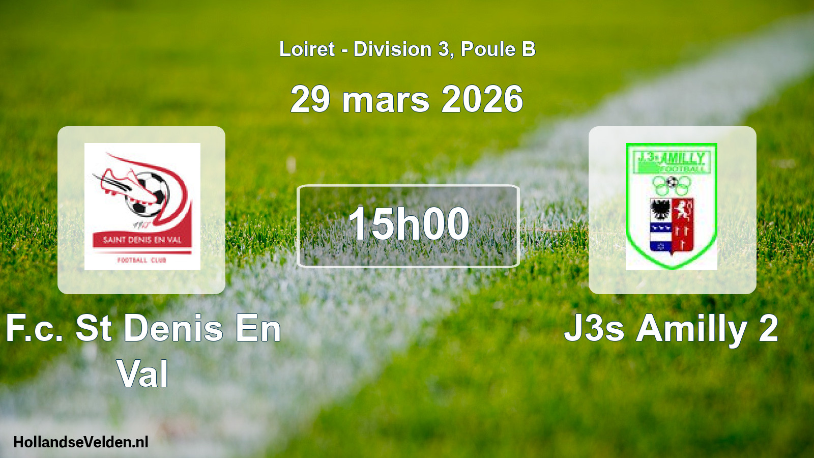 Scheduled Match: F.c. St Denis En Val - J3s Amilly 2 (29 March 2026)