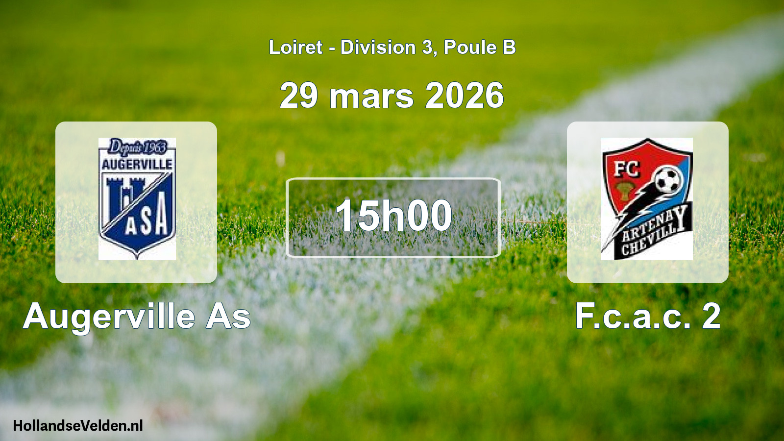 Scheduled Match: Augerville As - F.c.a.c. 2 (29 March 2026)