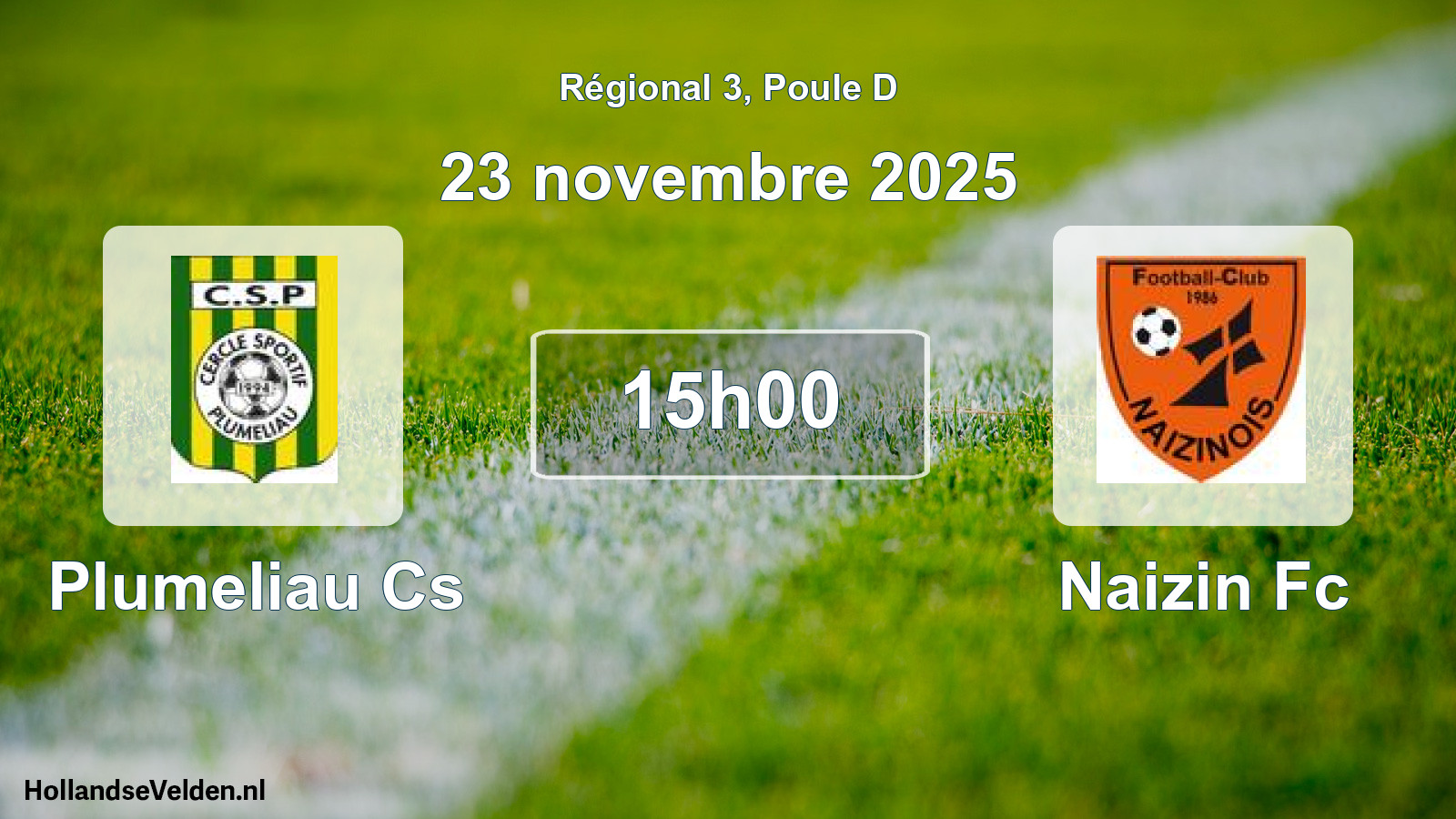 Scheduled Match: Plumeliau Cs - Naizin Fc (23 November 2025)