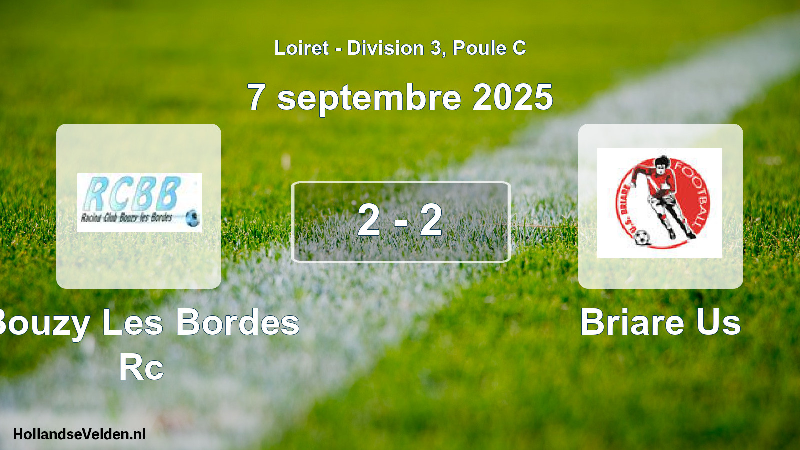 Gespeelde wedstrijd: Bouzy Les Bordes Rc - Briare Us 2 - 2 (7 septembre 2025)