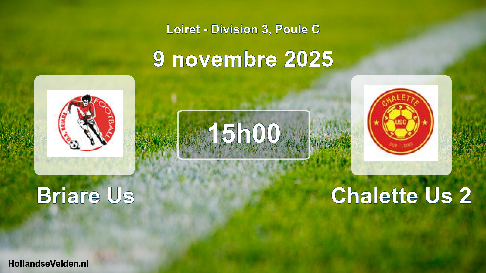 Geplande wedstrijd: Briare Us - Chalette Us 2 (9 novembre 2025)