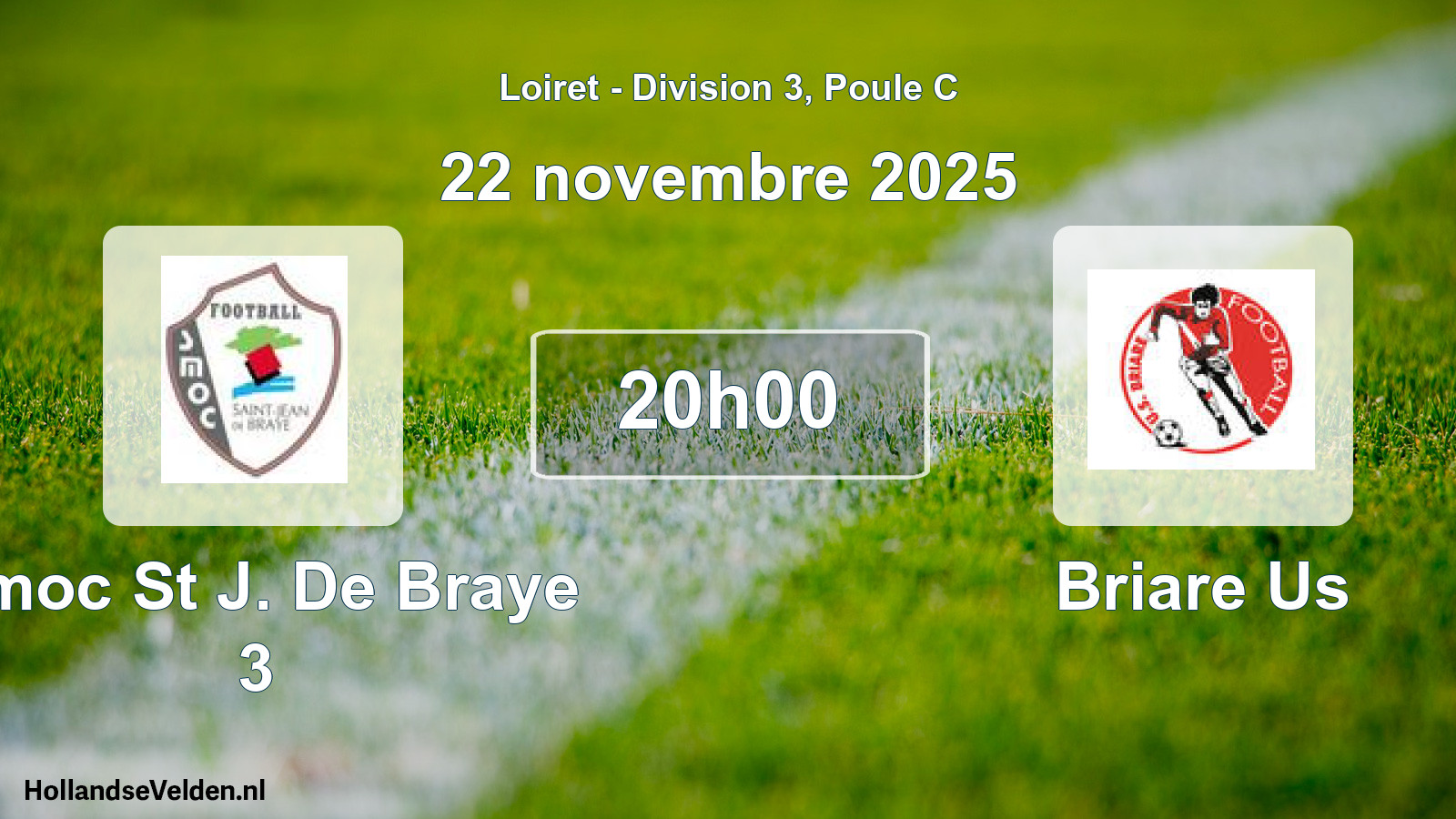 Geplande wedstrijd: Smoc St J. De Braye 3 - Briare Us (22 november 2025)