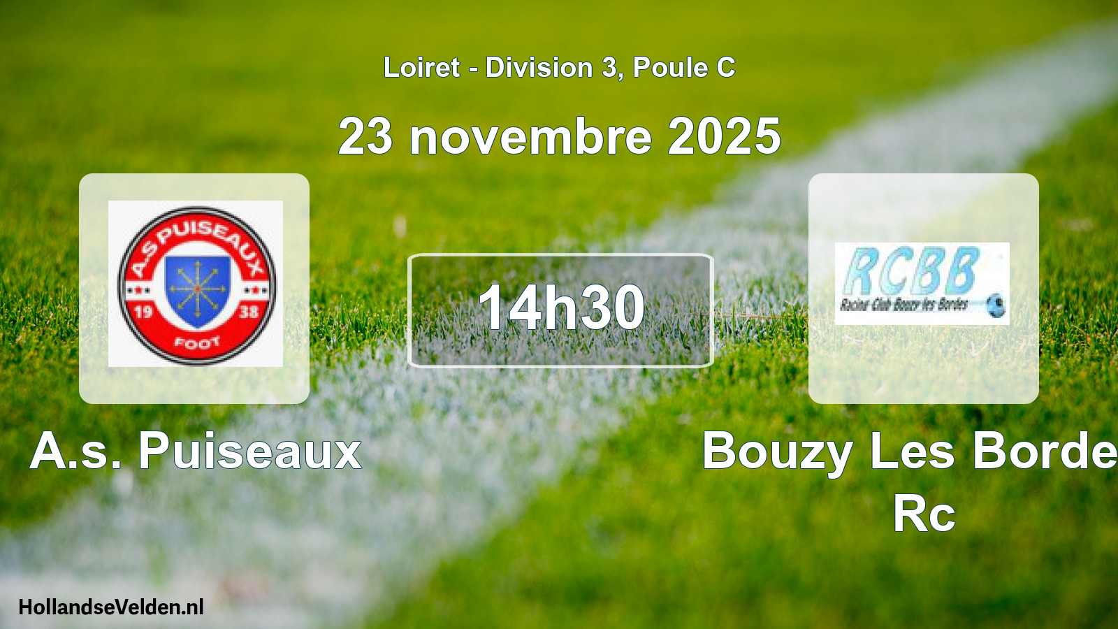 Geplande wedstrijd: A.s. Puiseaux - Bouzy Les Bordes Rc (23 novembre 2025)