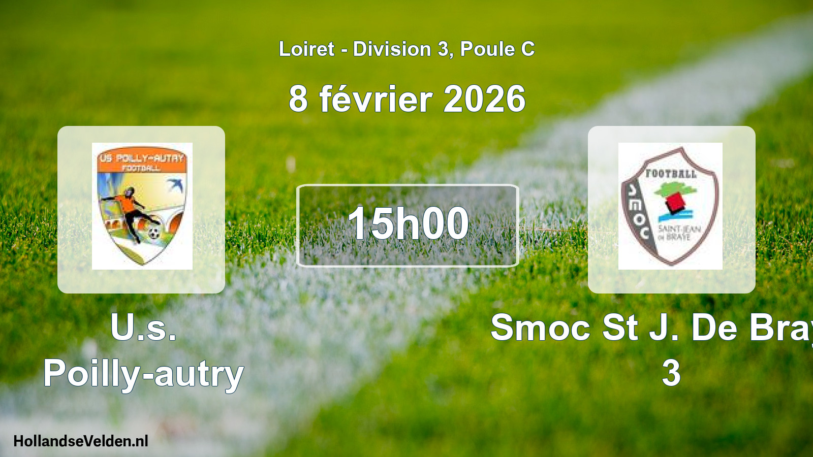 Geplande wedstrijd: U.s. Poilly-autry - Smoc St J. De Braye 3 (8 février 2026)