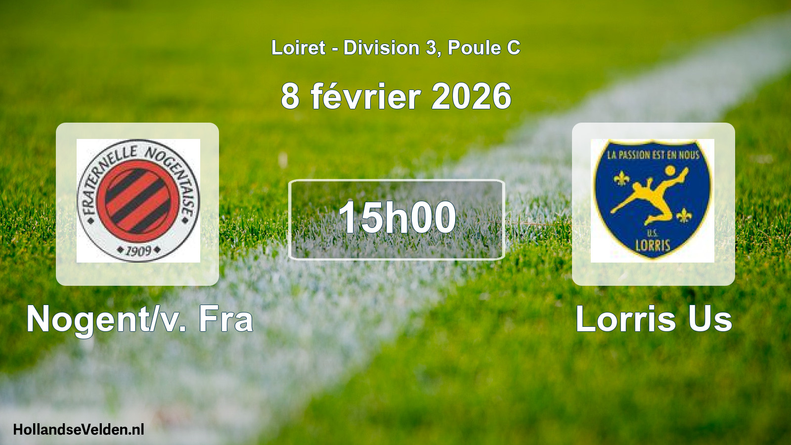 Scheduled Match: Nogent/v. Fra - Lorris Us (8 February 2026)
